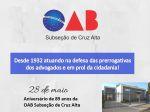 89 anos OAB Subseo de Cruz Alta