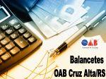 Gesto 2013-2015 da OAB Cruz Alta divulga seus Balancetes de Janeiro e Fevereiro de 213