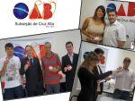 Presidenda OAB Subseo de Cruz Alta entrega carteiras aos novos Profissionais da Advcacia